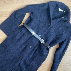 Vince Navy Wool Sweater Coat